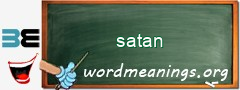 WordMeaning blackboard for satan